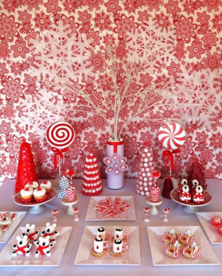 christmas dessert buffet table ideas