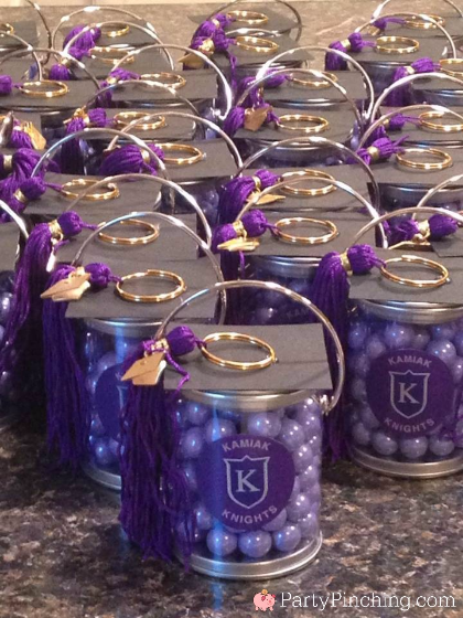 graduation party favors mortar board cap mini paint cans filled with