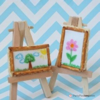 art frame cookie, edible artwork, cute art cookie, best easy artwork easel cookie no bake, best art party theme ideas