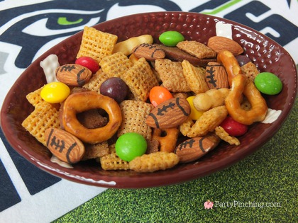 Seahawks Chex Mix - Football Party Snack Mix Recipes