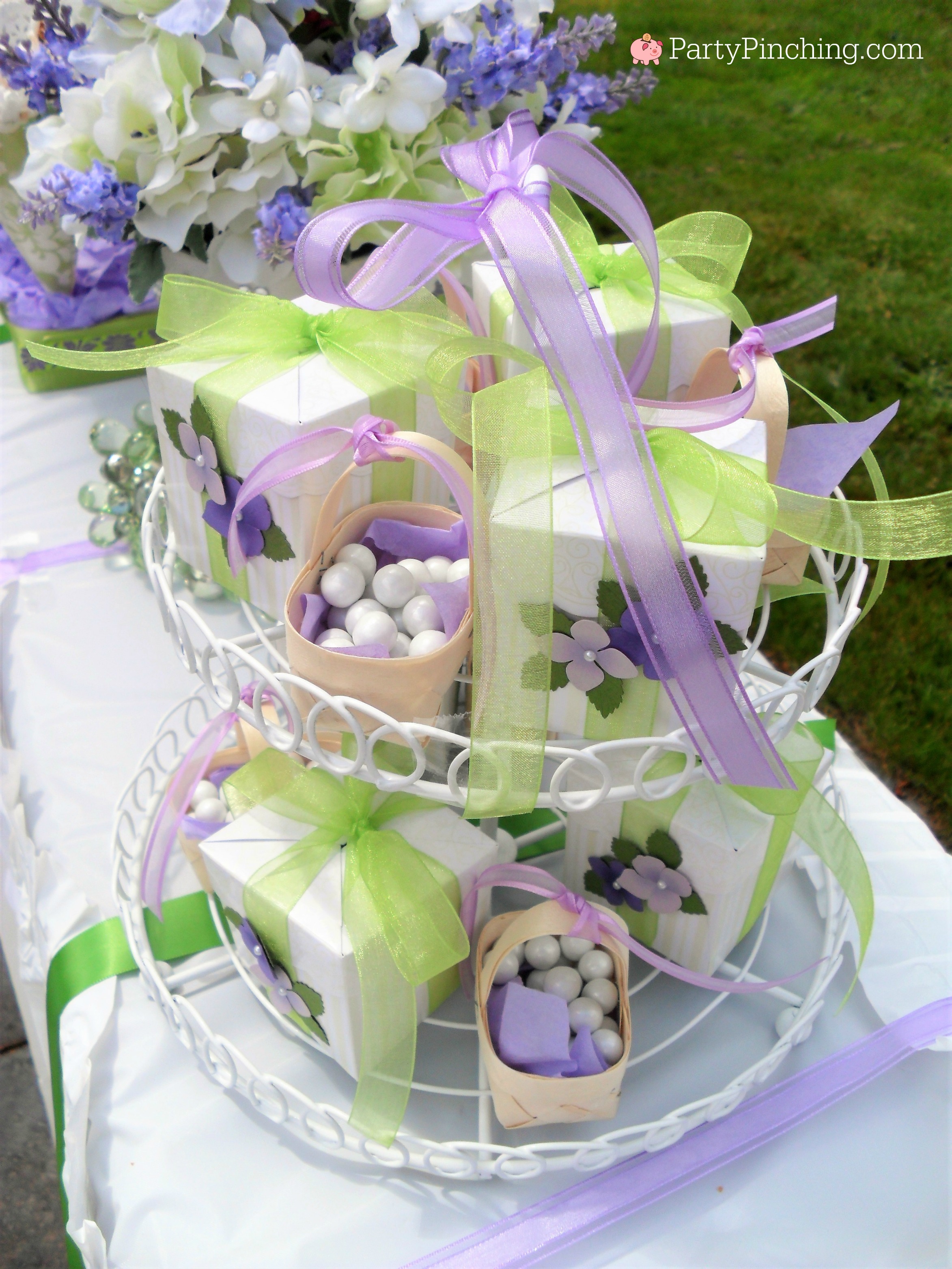 bridal shower ideas, budget friendly inexpensive bridal shower luncheon, garden outdoor patio bridal shower, lavender bridal shower, pretty purple lunch bridal shower, easy beautiful bridal shower ideas