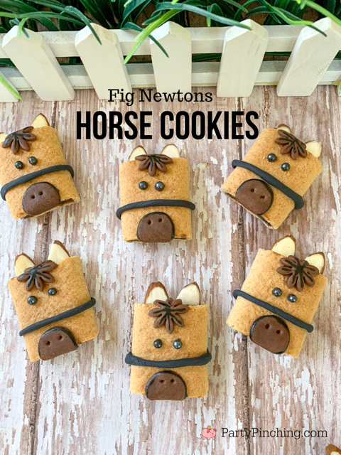 Fig Newton horse cookies