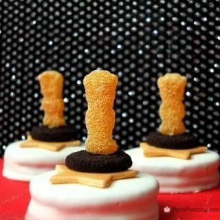 Academy award cookies, easy best no bake academy award Oscars cookies using Sour Patch kid candy and Oreos. Best academy award cookies
