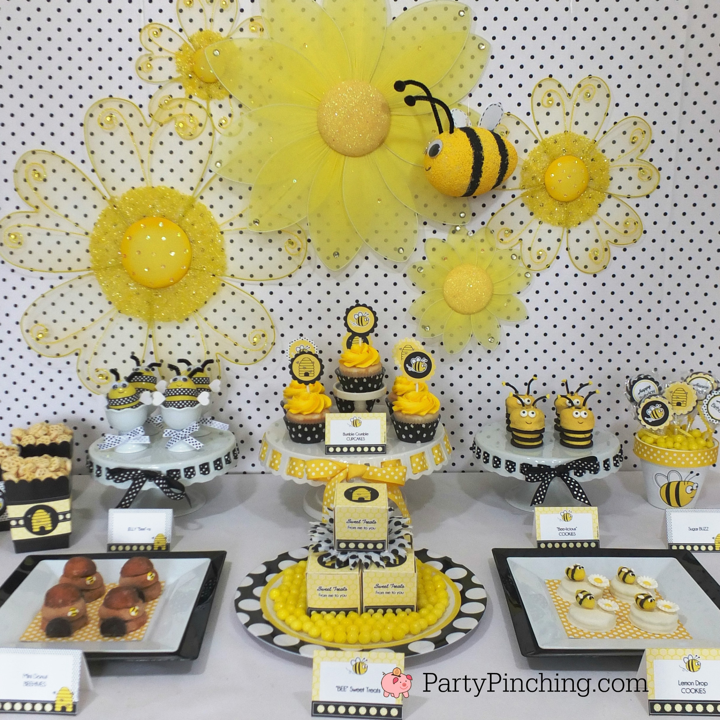 Bumblebee Cupcake Toppers Bee Cupcakes Bumble Bee Baby Shower Birthday  Party Favors Double Sided Cake Topper Cup Cake Top 12 Assembled 