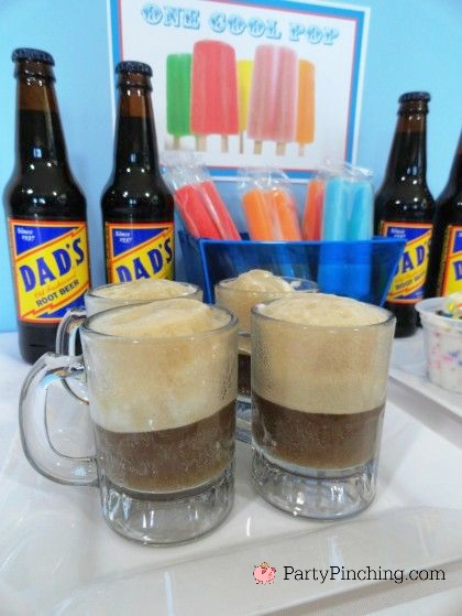 Father's Day, one cool pop, Father's day party ideas, desserts for Father's Day, popsicle party ideas, Dad's root beer floats, fun Father's Day ideas