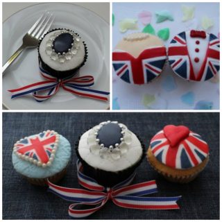 Royal Wedding, Will & Kate wedding cupcakes, royal cupcakes, British cupcakes, England cupcakes, gorgeous beautiful Royal wedding England cupcakes, Will & Kate wedding cupcakes, sapphire ring cupcake, union jack cupcake