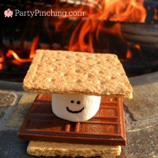 S'mores, S'more party ideas, campfire party, camping s'mores, cute summer s'mores, s'more dessert bar, creative s'mores, fun s'more recipes, fun food for kids, cute food, sweet treats