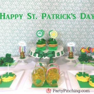 St. Patrick's Day party ideas, St. Patrick's day dessert treat ideas, easy St. Patrick's day dessert ideas, St. Patrick's day cookies, St. Patrick's day table setting crafts, St. Patrick's day cake rainbow, cute food, sweet treats, fun food for kids