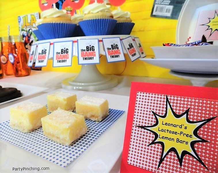 Big Bang Theory, big bang theory party,leonard's lactose-free lemon bars