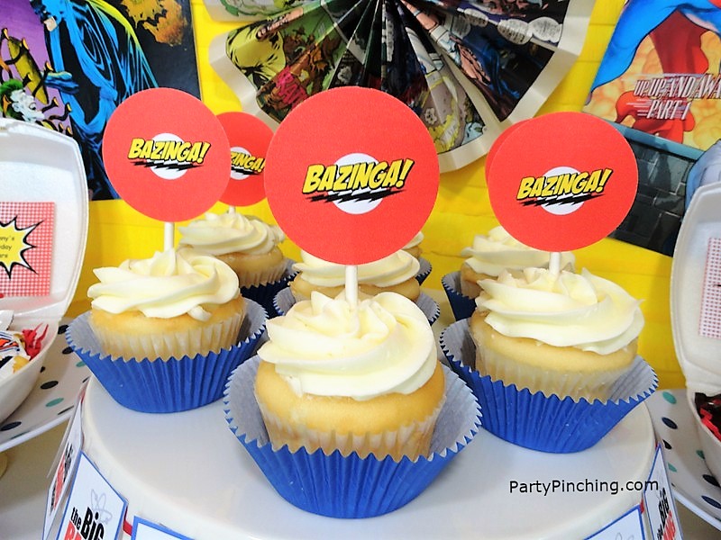 Big Bang Theory Party, bazinga cupcakes