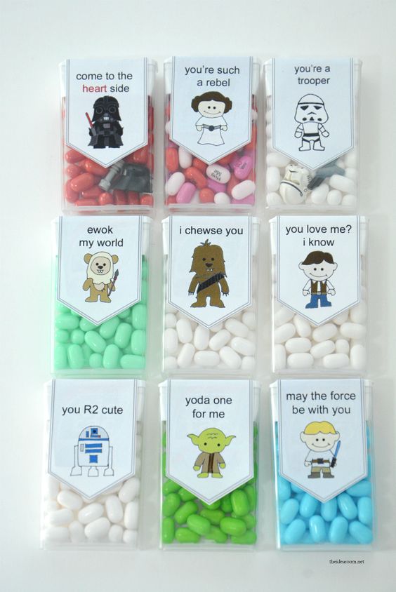 Star Wars Valentines, Tic Tac Star Wars, Star Wars favors, cute adorable Valentine's Day DIY for kids, 