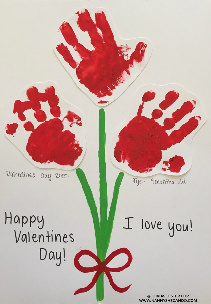 DIY handprint Valentine's Day idea for kids, class party craft Valentine's Day, cute craft ideas for kids