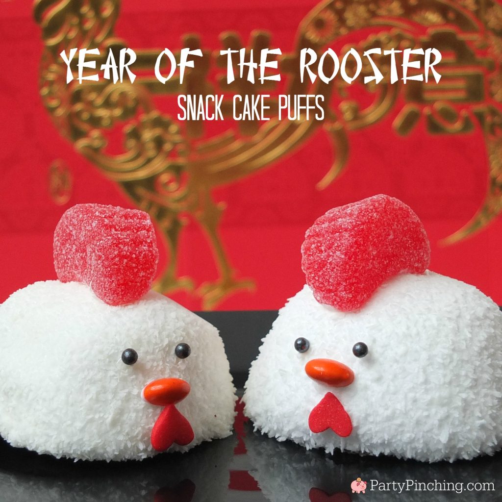 Year of the Rooster Snack Cake Puffs, Chinese Lunar New Year food ideas