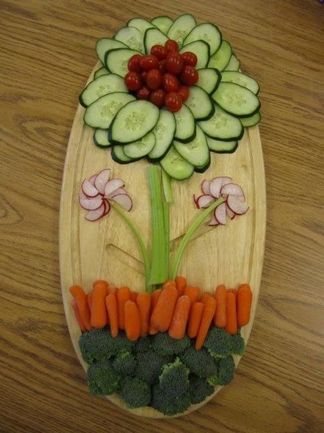 Easter Spring Veggie platter, flower vegetable platter, Best Easter food and craft ideas, 