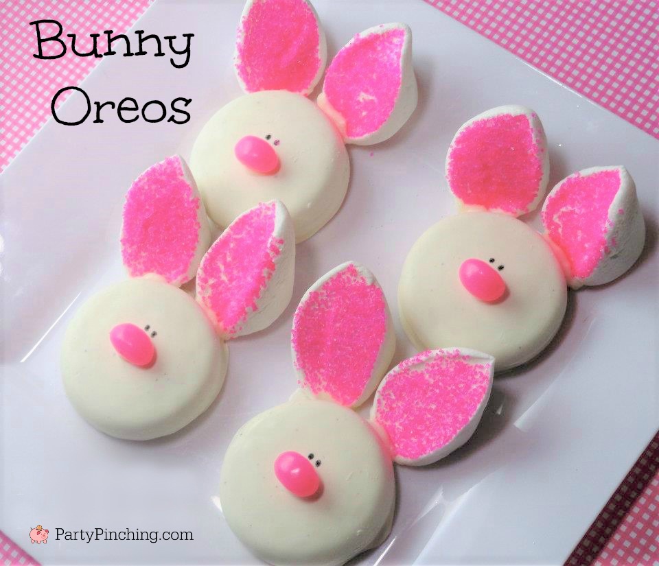 best food and craft ideas for Easter, bunny Oreos cookies