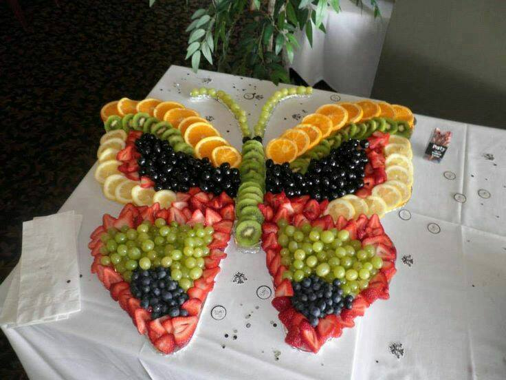 Butterfly fruit platter, pretty fruit platter for Spring or Easter, cute butterfly food ideas for theme parties