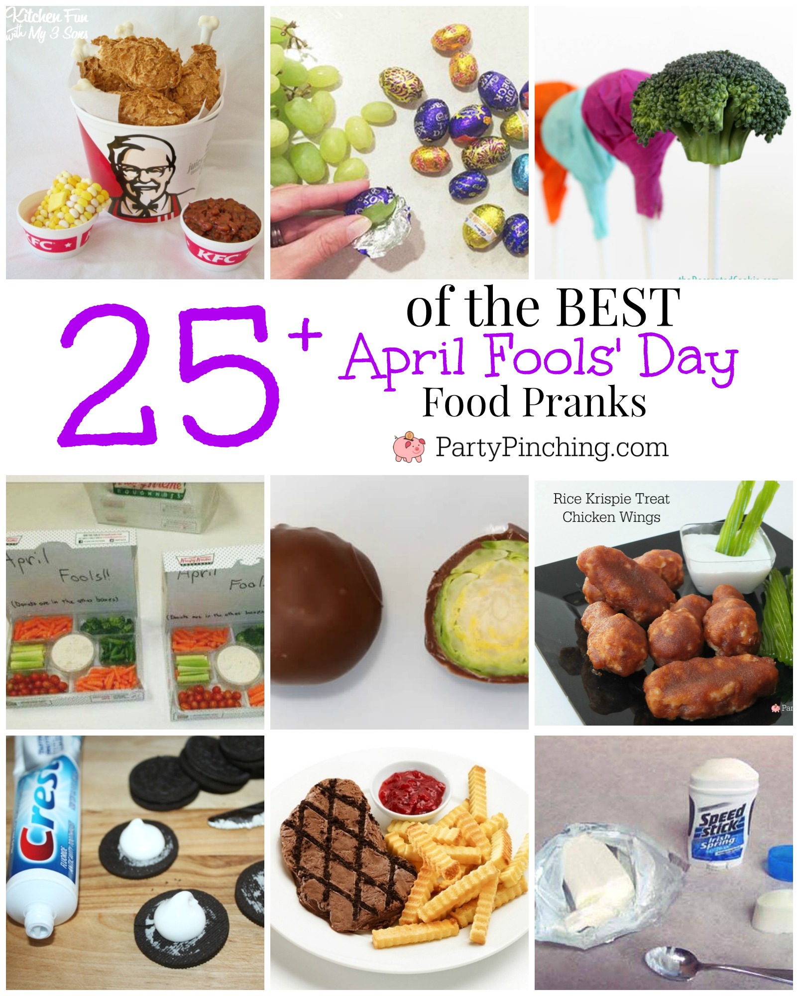 Best April Fools' Day food pranks, joke imposter food, fun easy trick food for friends family and kids