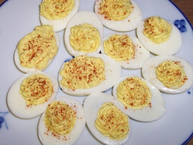 April Fools' Food pranks deviled eggs with buttercream filling