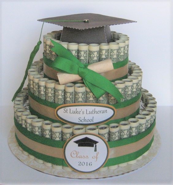 Graduation Money cake, creative gifts for grads, gifts grads love, creative ways to give money, teen gifts, Best Graduation gift ideas, fun and easy DIY graduation grad gifts, thoughtful graduation gift, money origami graduation gifts, money gift cards graduation gift ideas