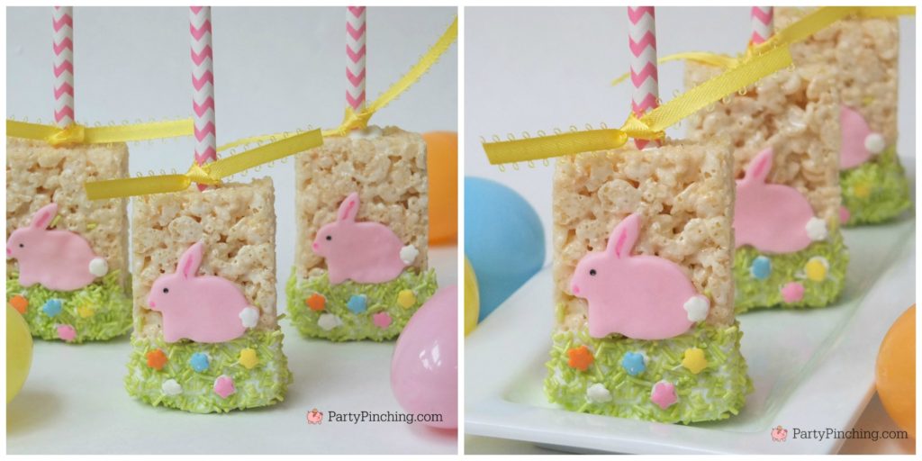 Easy Easter Rice Krispie Treat Pops for kids, fun dessert ...