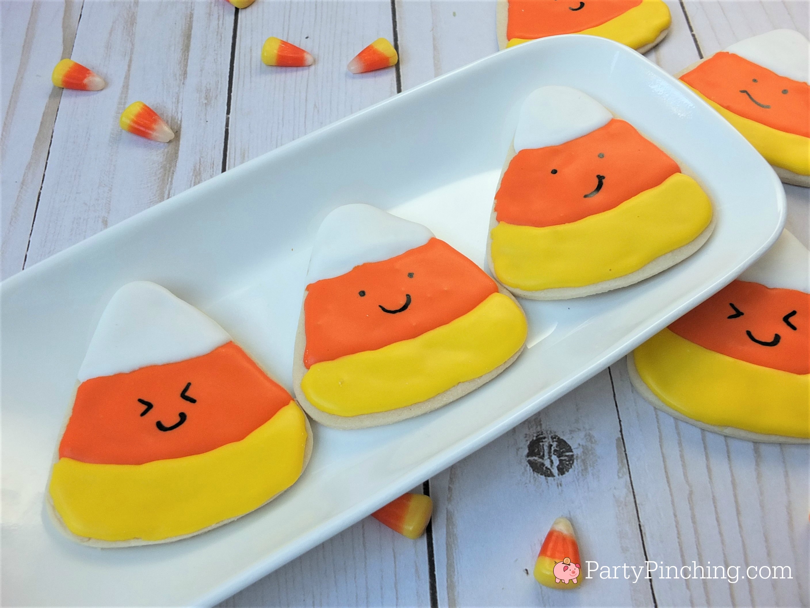 Halloween sugar cookies decorated royal icing, ghost banner cookies, cute Halloween cookies, black cat cookies, bat cookies, cute candy corn cookies, cute pumpkin jack o lantern cookies