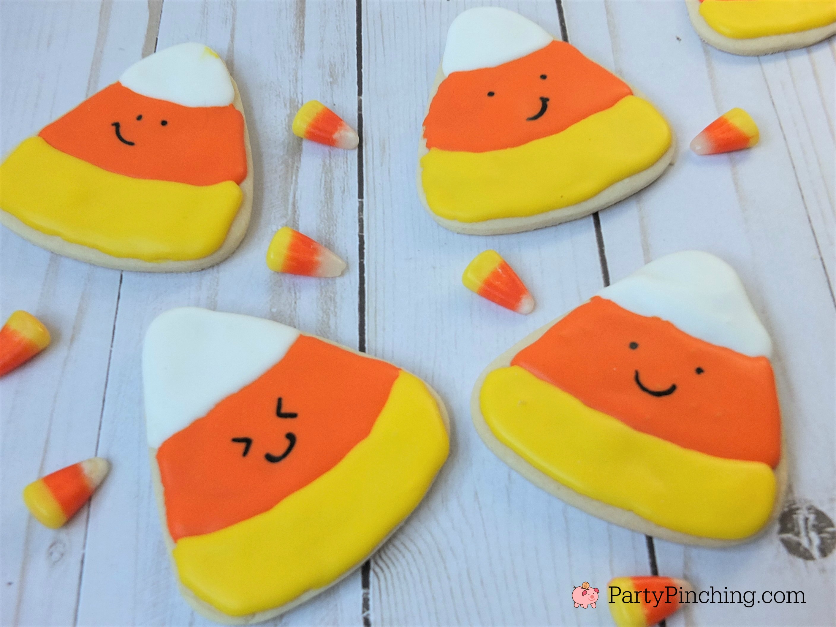 Halloween sugar cookies decorated royal icing, ghost banner cookies, cute Halloween cookies, black cat cookies, bat cookies, cute candy corn cookies, cute pumpkin jack o lantern cookies