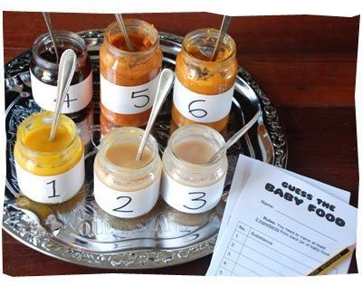 baby food jar tasting game, baby shower ideas, cute baby shower, best baby shower ideas, baby shower cake, fun games for baby shower, baby shower food