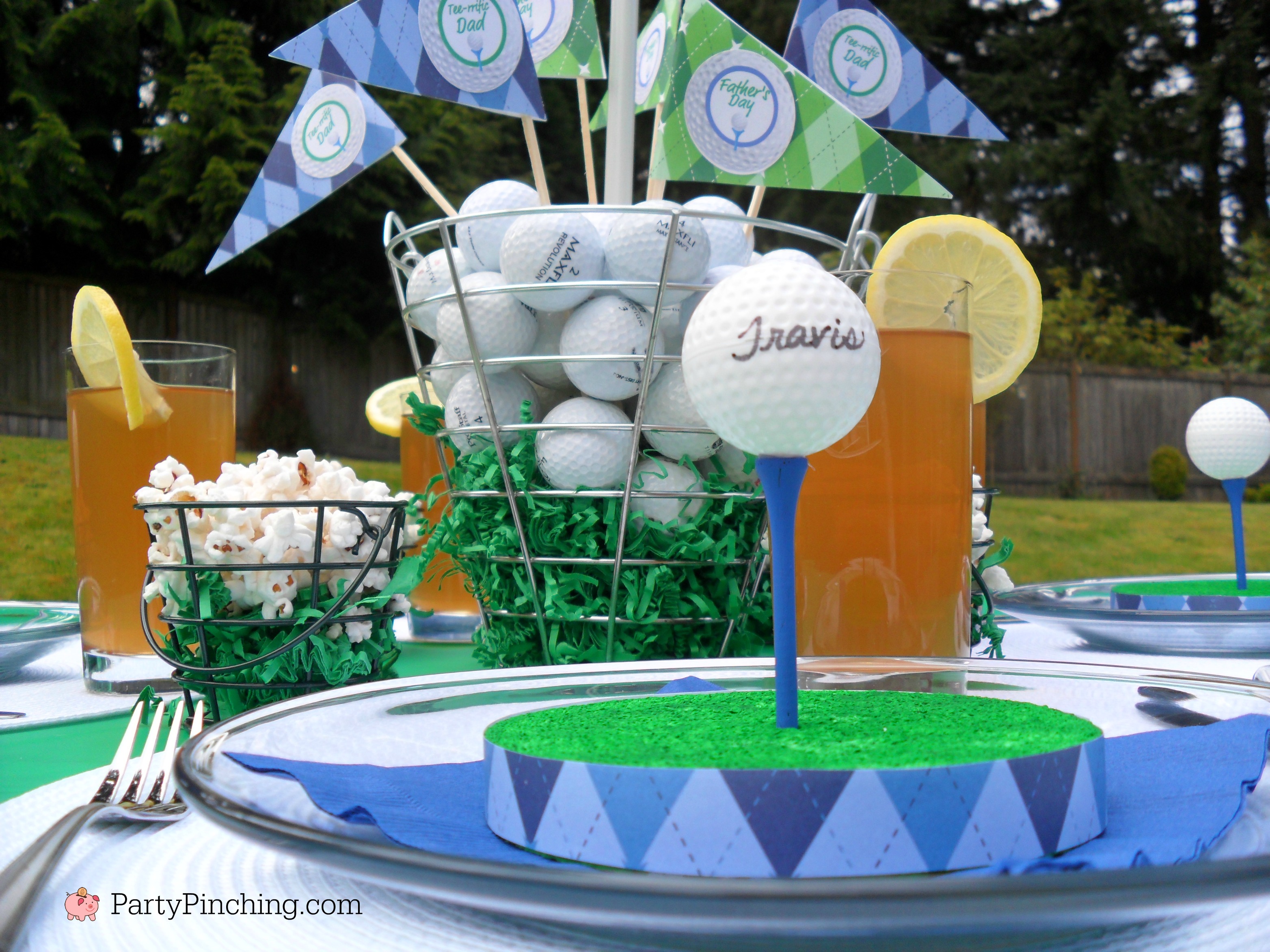 Golf party ideas for a theme birthday or Fathers Day