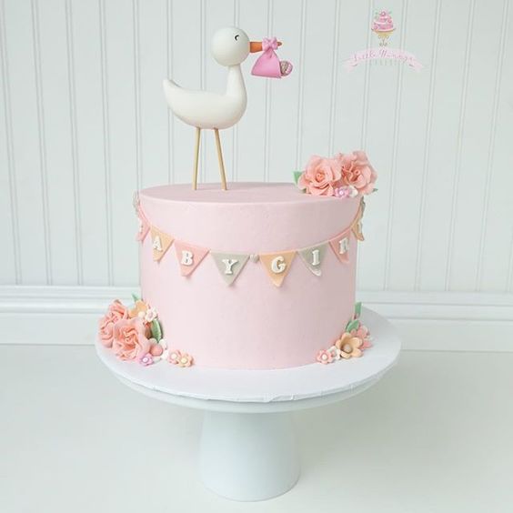 stork baby cake, baby shower ideas, cute baby shower, best baby shower ideas, baby shower cake, fun games for baby shower, baby shower food