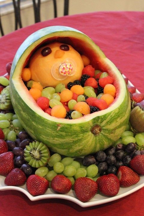 fruit baby, baby shower ideas, cute baby shower, best baby shower ideas, baby shower cake, fun games for baby shower, baby shower food