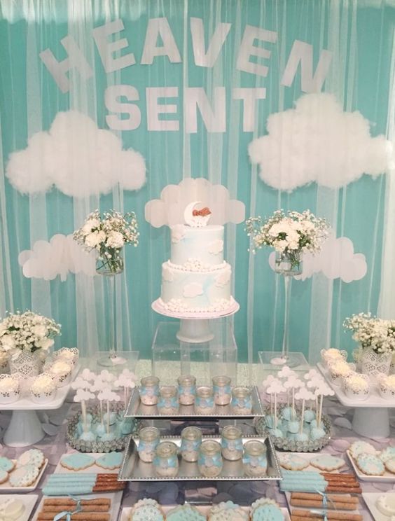 Heaven sent baby shower, baby shower ideas, cute baby shower, best baby shower ideas, baby shower cake, fun games for baby shower, baby shower food