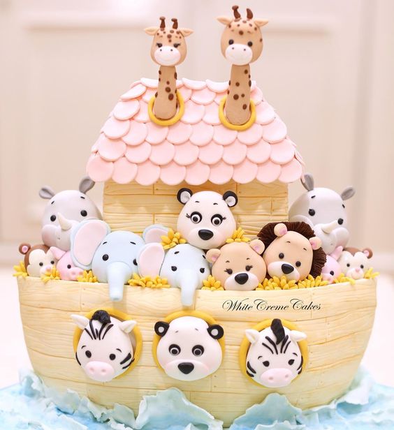 Noah's ark baby shower cake, baby shower ideas, cute baby shower, best baby shower ideas, baby shower cake, fun games for baby shower, baby shower food