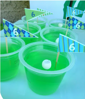golf theme food, golf party ideas, Father's Day golf party ideas, golf jello