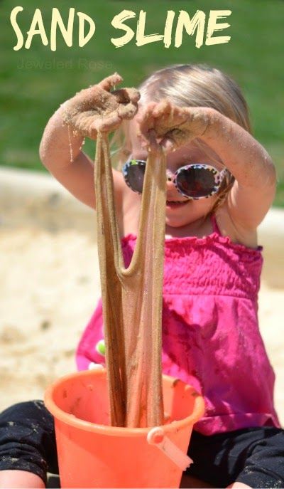 sand slime recipe, awesome ideas to keep kids busy summer, backyard party ideas , Best summer backyard games and outdoor activities for kids, diy summer projects for kids,fun ideas for kids summer , fun summer ideas for children, lots of summer activities for kids, outdoor games for summer, 