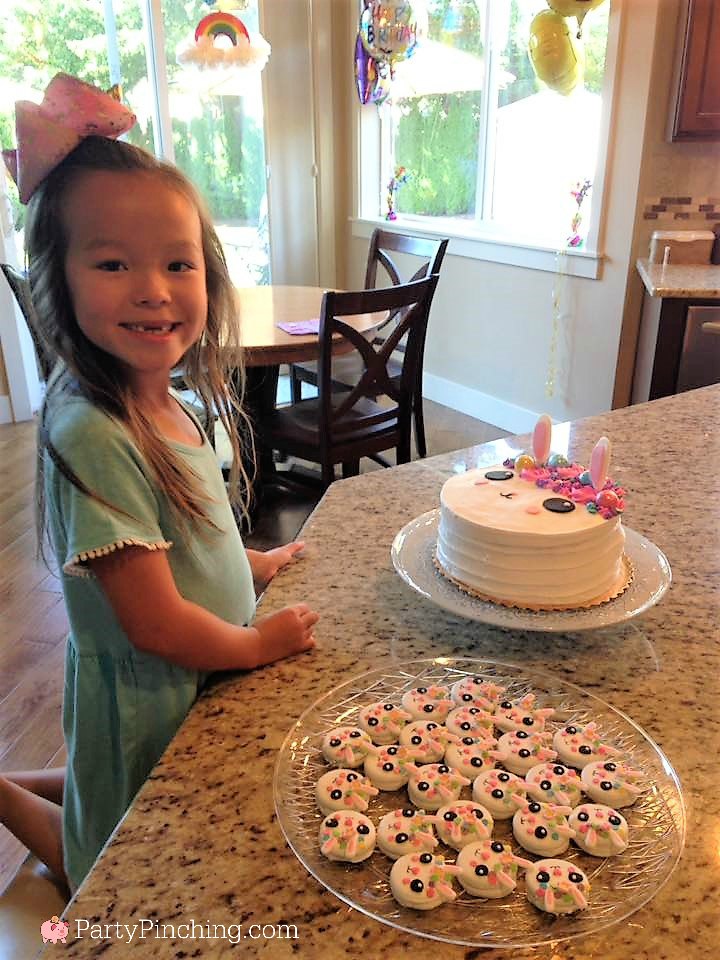 bunny cake, bunny cake with flower crown, cute kawaii bunny cake, fun easy bunny cake for Easter, sweet treats for kids, adorable rabbit cake, bunny cake with floral buttercream fondant, oreo bunny cookies, candy coated easter bunny cookies flower crown