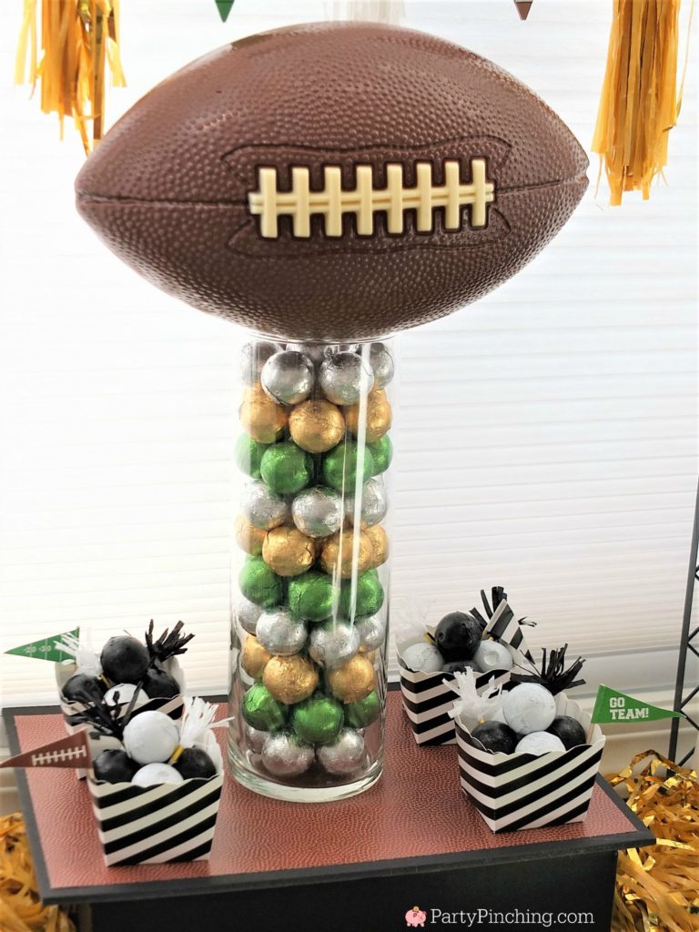 Game time treats, football dessert table, football food snack treat