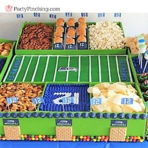 sweet snack stadium football chocolate candy super bowl party ideas