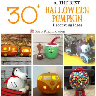 painted pumpkin, carved pumpkin ideas, Halloween pumpkins, cute pumpkins, pumpkin decorating ideas for kids, easy pumpkin decorating ideas, Halloween party ideas, pumpkin decorating ideas, no-carve pumpkins