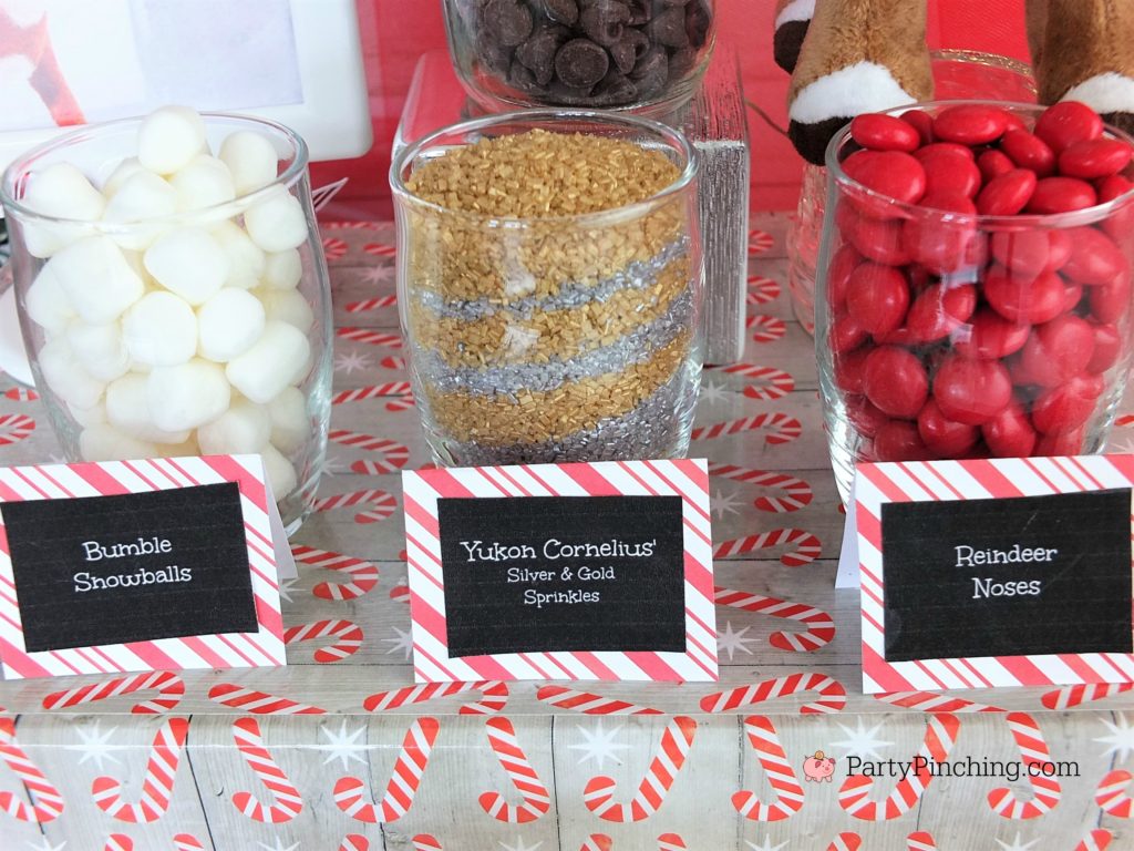 Christmas movie marathon, Christmas movie night party ideas, Rudolph treats, Bumble Abominable snowman donuts, Charlie Brown Christmas movie party, Charlie Brownies, Snoopy snack mix, Frosty popcosrn, Frosty cheese snacks, Grinch party ideas, Buddy the Elf food, Elf beef and cheese, Elf Candy Cane Forest