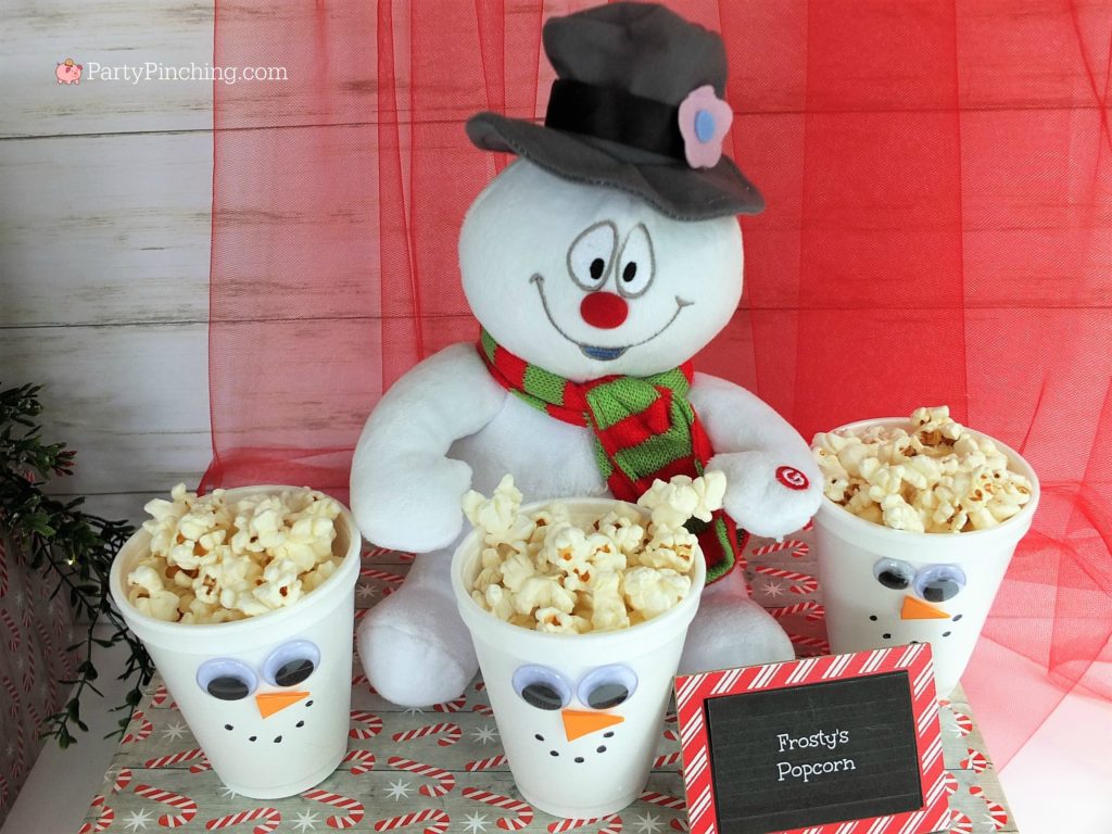 Christmas movie marathon, Christmas movie night party ideas, Rudolph treats, Bumble Abominable snowman donuts, Charlie Brown Christmas movie party, Charlie Brownies, Snoopy snack mix, Frosty popcosrn, Frosty cheese snacks, Grinch party ideas, Buddy the Elf food, Elf beef and cheese, Elf Candy Cane Forest