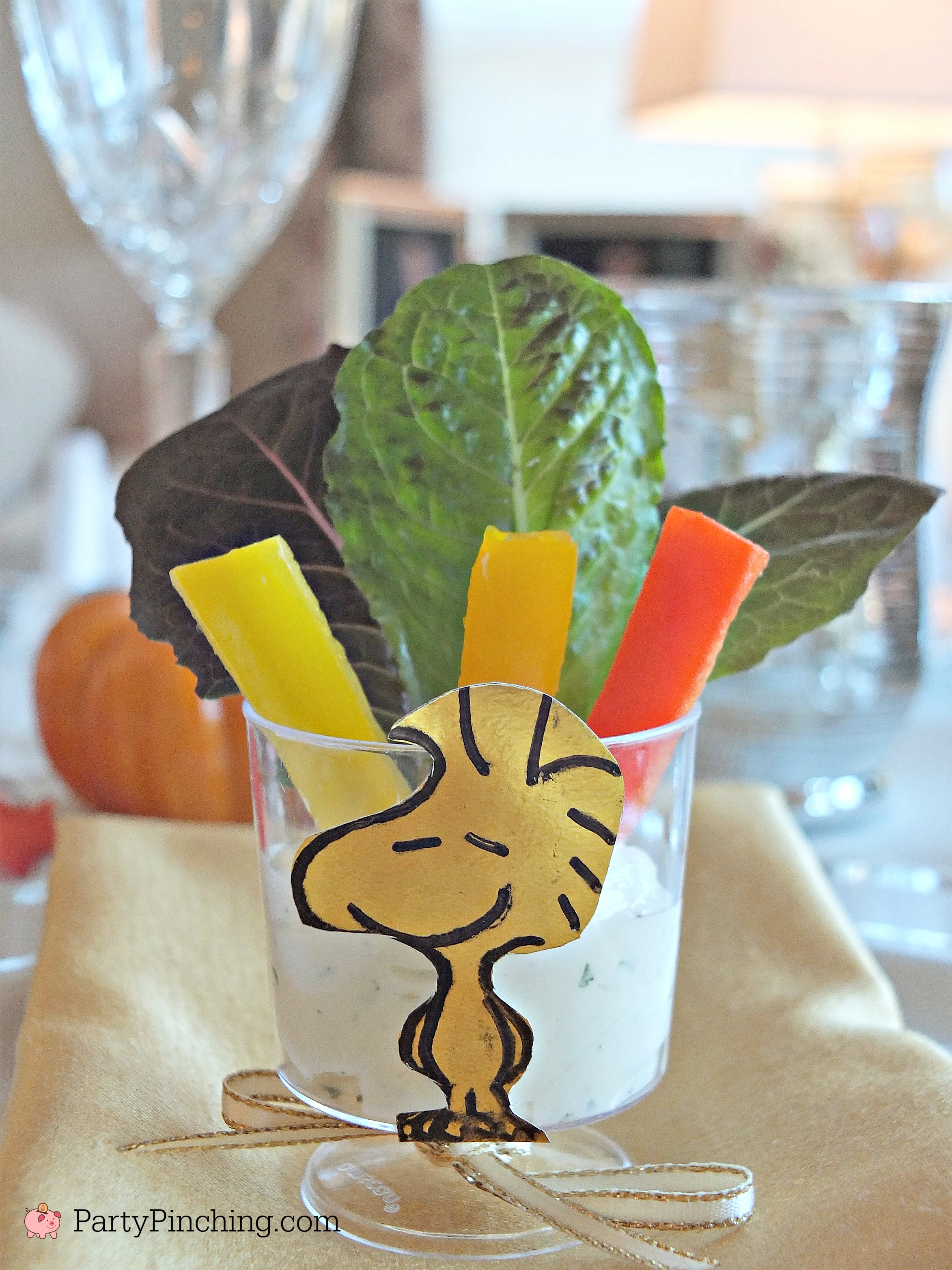Charlie Brown Thanksgiving - Snoopy - Peanuts Turkey Dinner - Thanksgiving Birthday Party Food Ideas