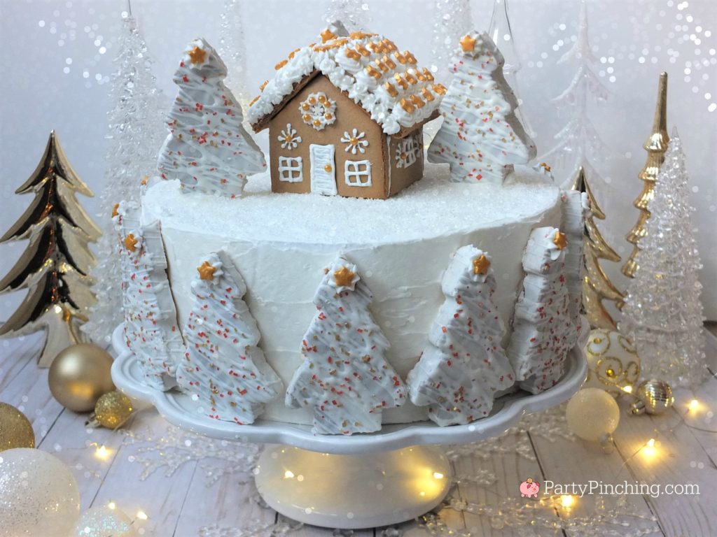 Winter Wonderland holiday spice cake for Christmas