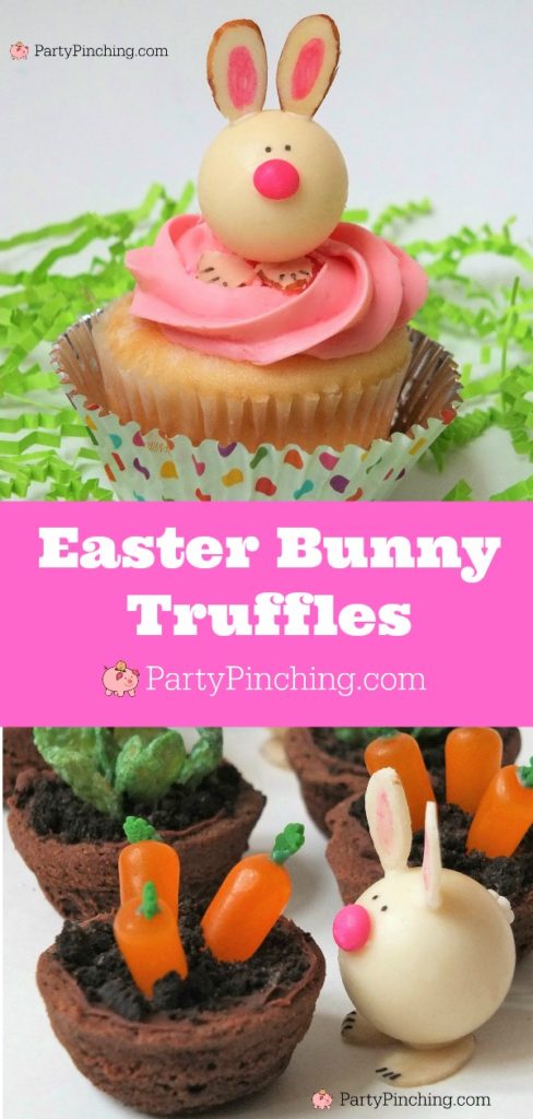 bunny cupcakes, easter cupcakes, lindt lindor truffles, easy easter dessert ideas, cute easter dessert