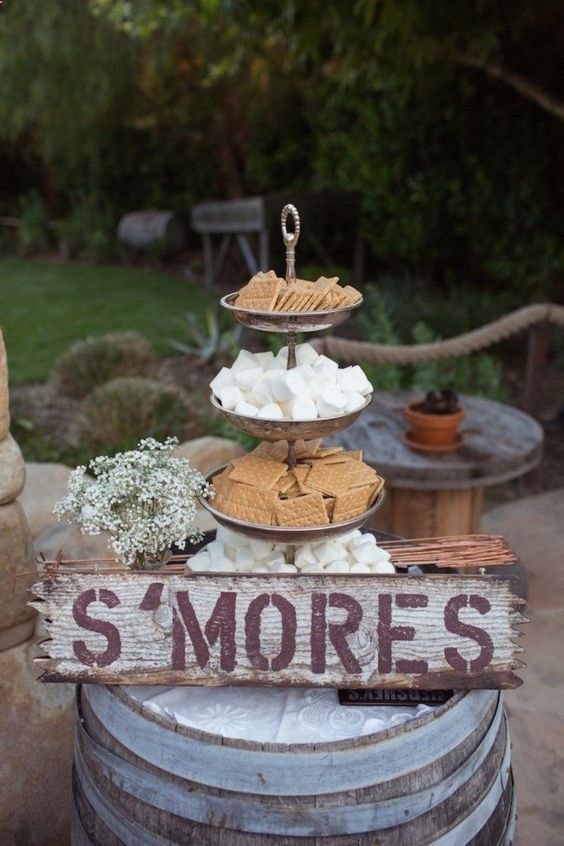 s'mores bar, Graduation Marquee Cake, Best Graduation Party Food Ideas, food grad guests will love, fun easy graduate party food buffets, grad food drink bars, best graduation cakes cupcakes desserts cookies, fun graduation open house food, inexpensive cheap grad party ideas for teens, partypinching.com