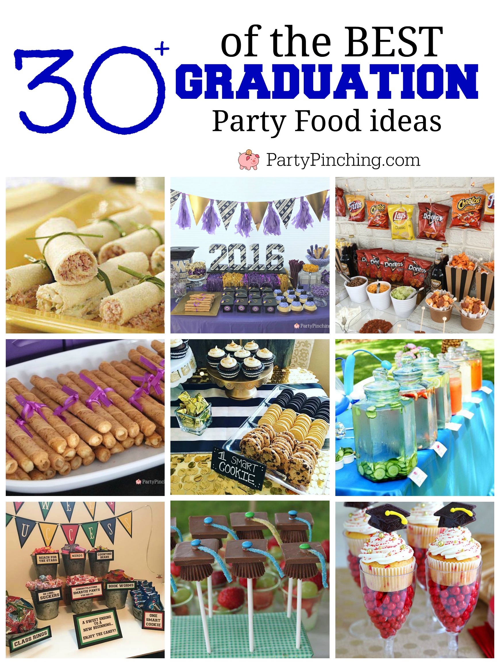 Best Graduation Party Food ideas, best grad open house food decor gift
