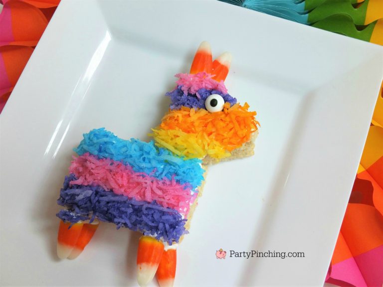 Pinata Rice Treat, best Cinco de Mayo food dessert fiesta ideas, cute food