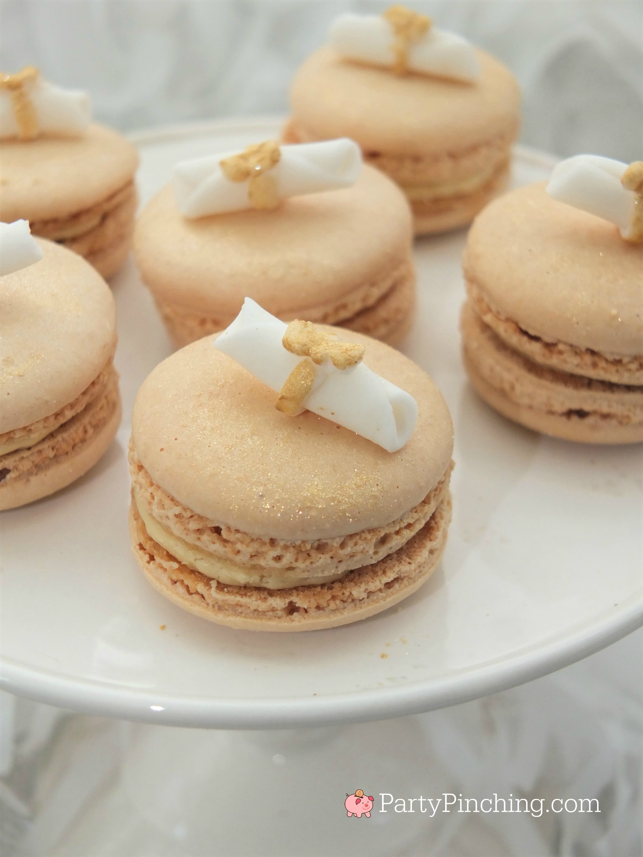 Graduation Diploma Macarons - Best Graduation Recipe Ideas