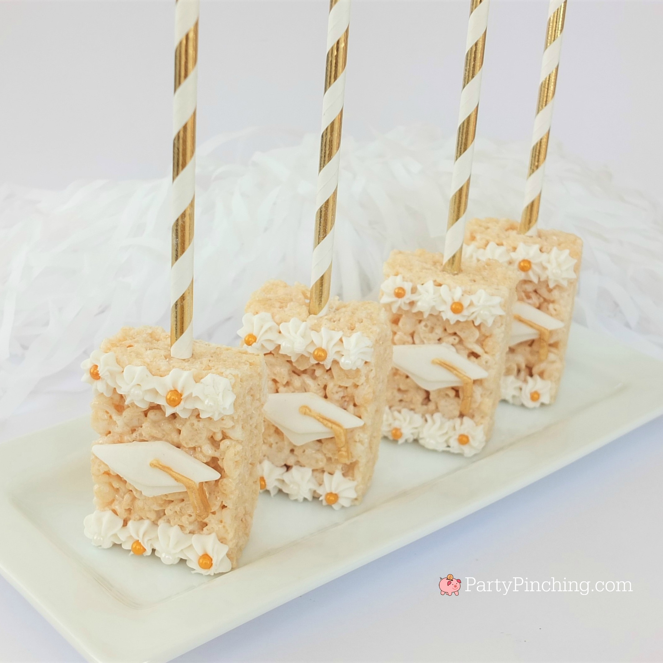 how to make a graduation cap out of rice krispies