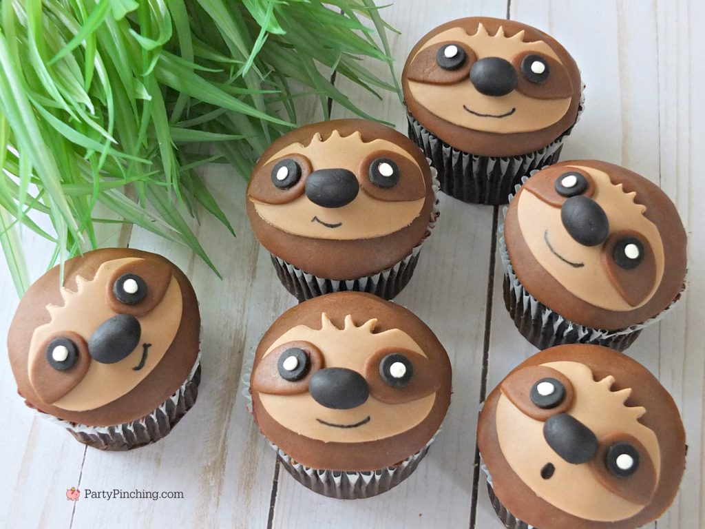sloth cupcakes, adorable cute sloths, sloth cake cookie, best sloth cupcake recipe, fun food for kids, sweet treats, sloth party ideas, sloth cake recipe