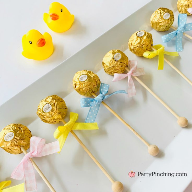 Ferrero Rocher Baby Rattle Party Treats Best DIY Baby Shower Ideas